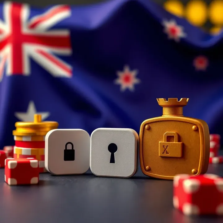 Secure payment methods icons with Australian flag background