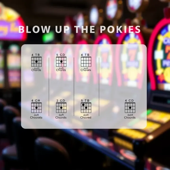 Diagram illustrating chord progression patterns used in Blow Up the Pokies song