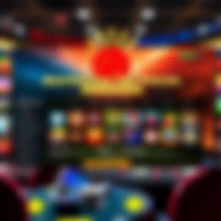 Illustration of Australian-themed online casino platform displaying game variety and customer support options