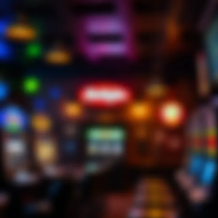 Illustration of a classic Australian pub with a pokies machine prominently displayed