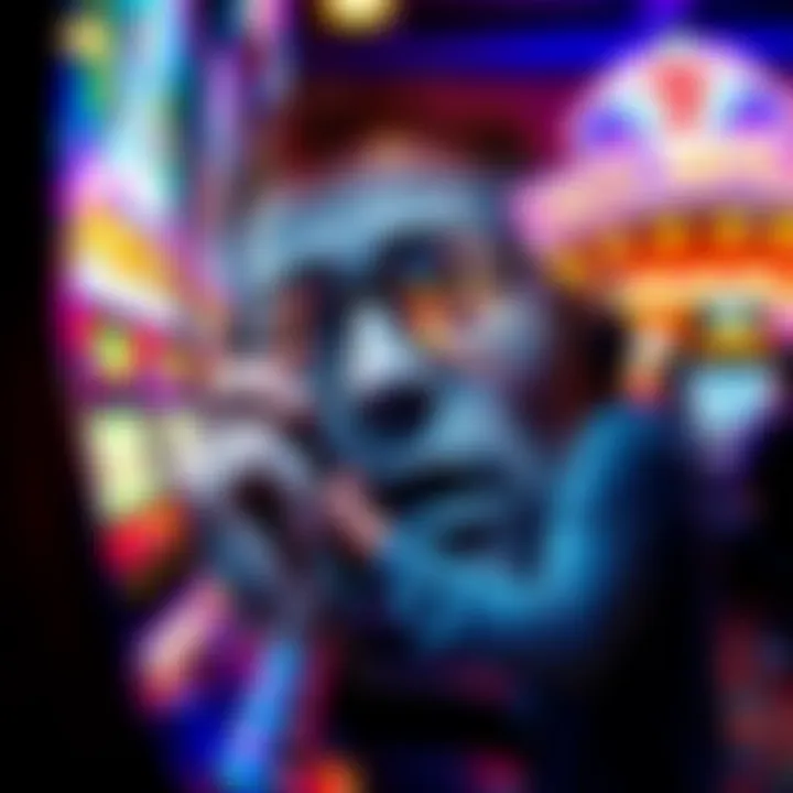 Graphic showing symbolic representation of gambling struggles and emotional impact