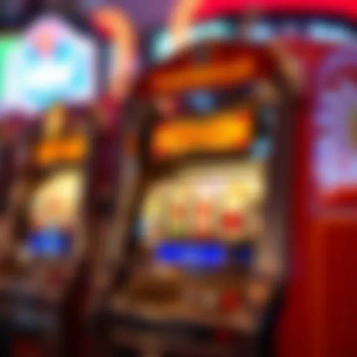 Vintage pokies machine with spinning reels and classic symbols