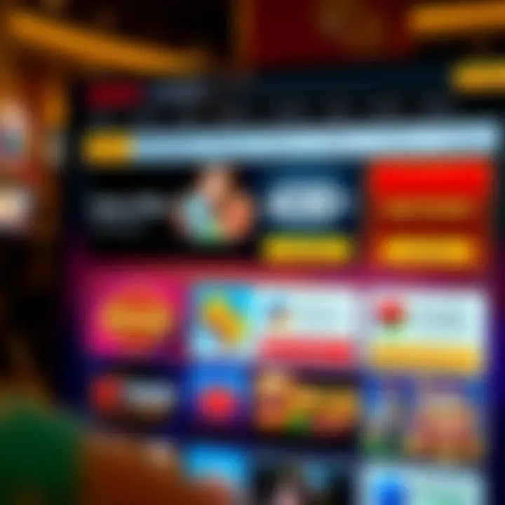 User-friendly online casino interface displaying bonus offers and payment options