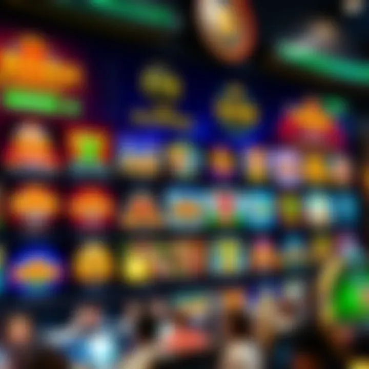 Colorful online casino interface showcasing a variety of slot games and bonus offers