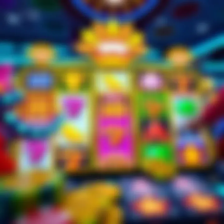 Dynamic Gameplay of Pokies Similar to Royal Reels Colorful online pokies interface showing reels with vibrant symbols and bonus features