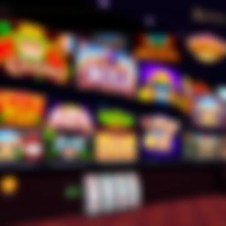 Online casino interface showcasing a variety of vibrant slot games available for Australian players