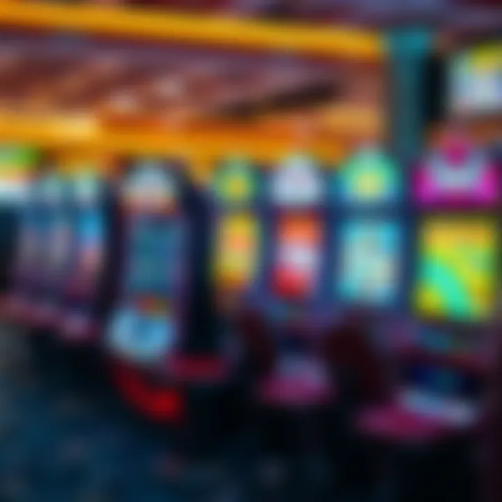 Colorful digital slot machines showcasing various themes in an online casino platform