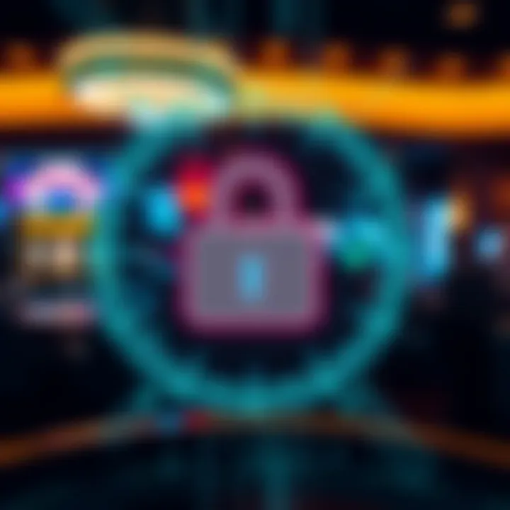 Illustration of a secure digital lock representing account safety measures for Hellspin 888 users