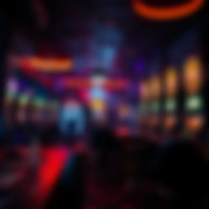 Dark and mysterious gaming environment from Hellspin with dynamic lighting effects