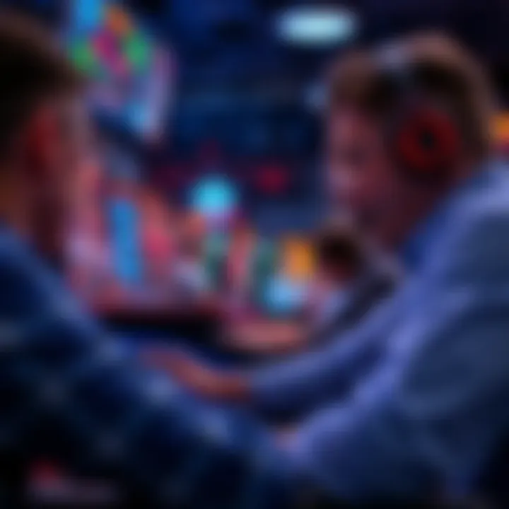 Australian gamers engaging with Hellspin on multiple screens showcasing intense gameplay