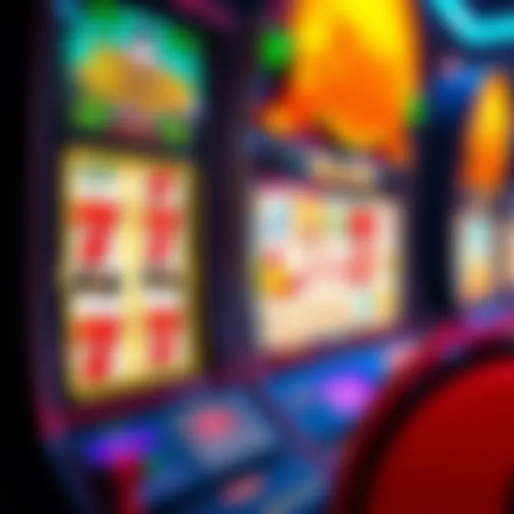 Screenshot showing Hellspin game interface with vibrant graphics and slot reels
