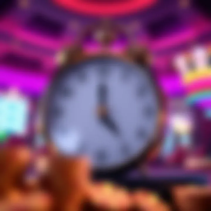 Clock symbolizing withdrawal timing on an online casino platform