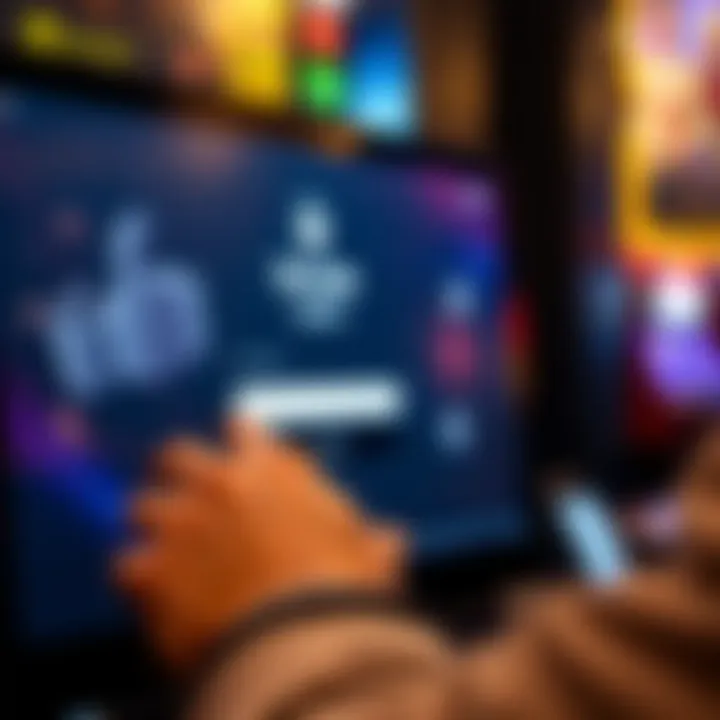 User entering credentials on a secure login page of National Casino website
