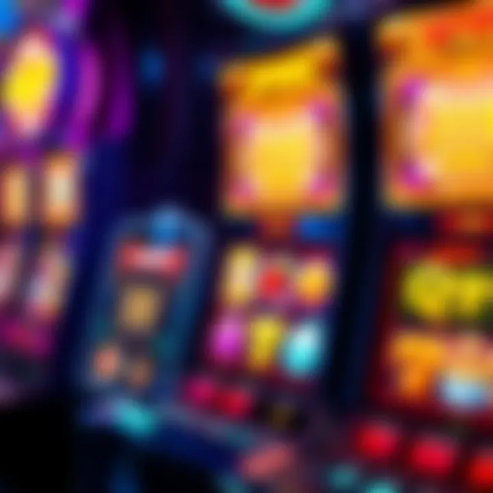Colorful online casino slot games interface with vibrant symbols and jackpot display