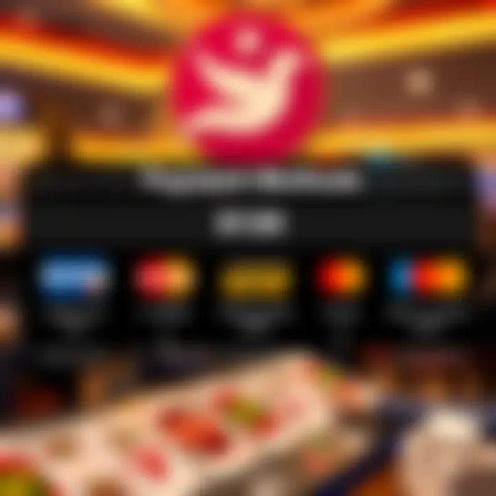 Graphic showing various payment methods like credit cards, e-wallets, and bank transfers representing withdrawal options on an online casino platform