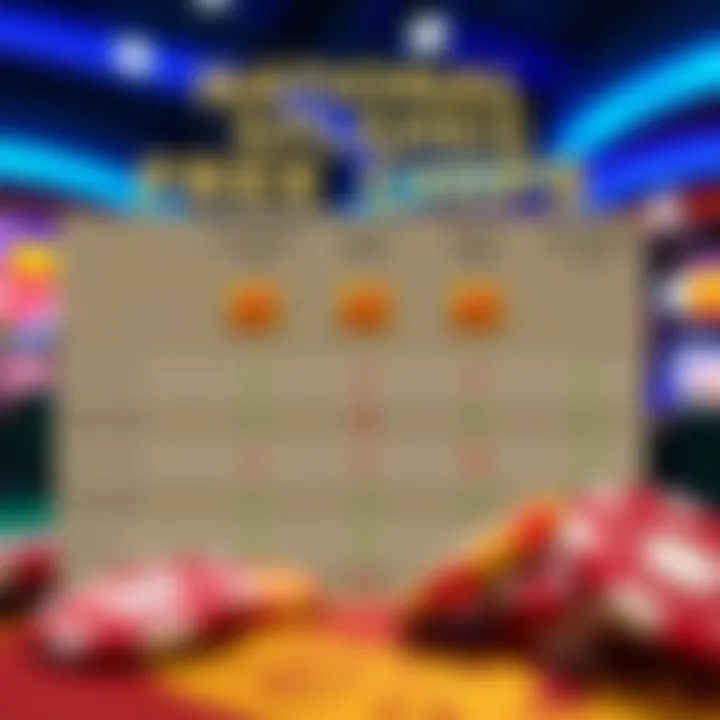 Comparison chart highlighting differences between free chips and other casino bonus types