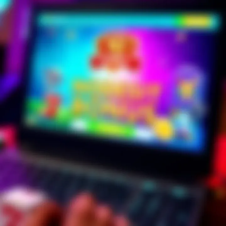 Online casino screen showing no deposit bonus offer with colorful game icons