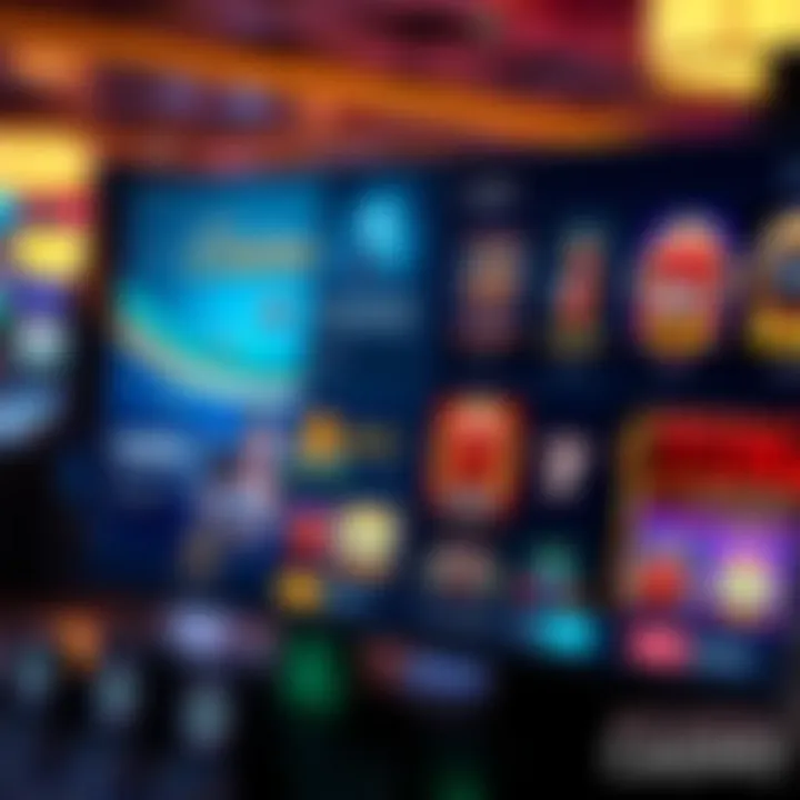 National Casino platform showcasing various slot games on a sleek interface