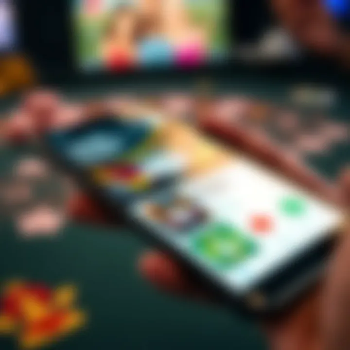 Mobile Gaming and Customer Support Features for Australian Players Mobile device displaying an Australian casino app with bonus offers and live support icons