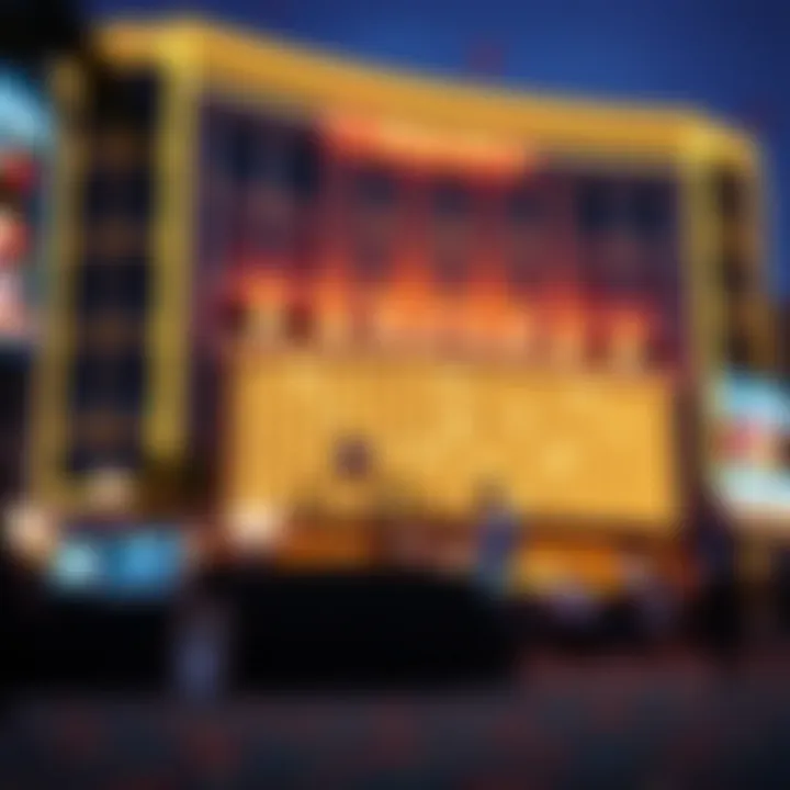 Regulatory Framework of National Casinos Modern casino building with glowing lights representing government regulation and legal framework