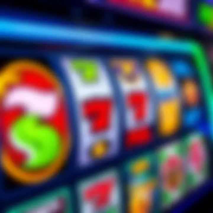 Vibrant Online Pokies Reels Interface Colorful online pokies reels displaying various symbols on a digital slot machine interface