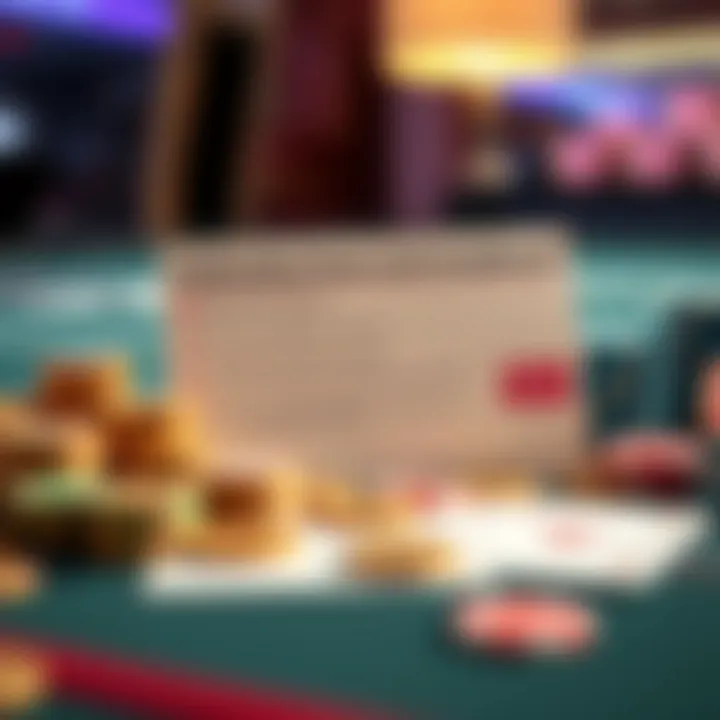 Illustration of bonus terms and conditions checklist with coins and casino chips