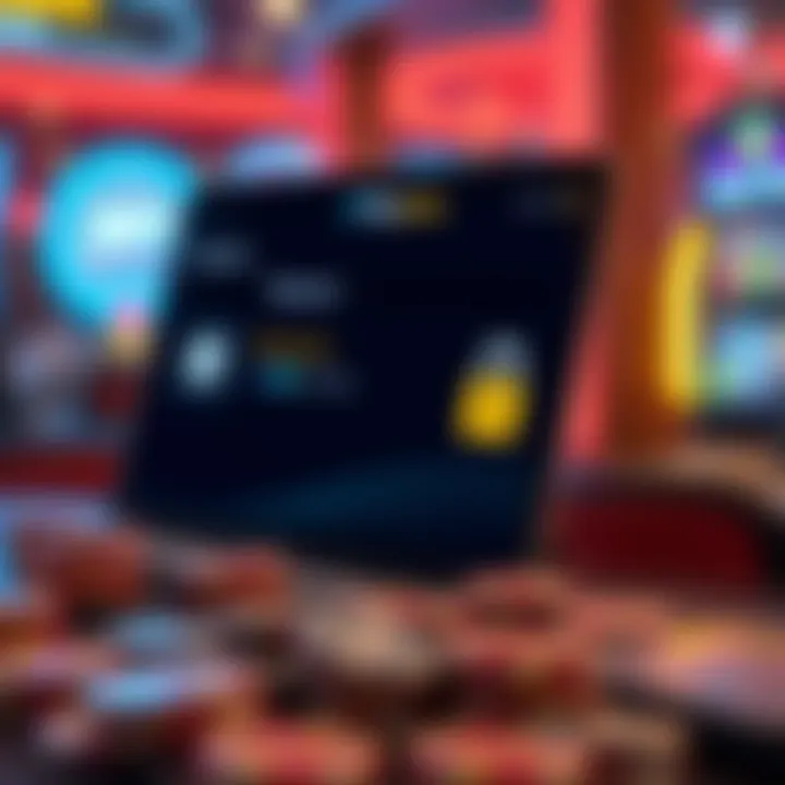 Digital payment options and secure transaction symbols for online casino deposits