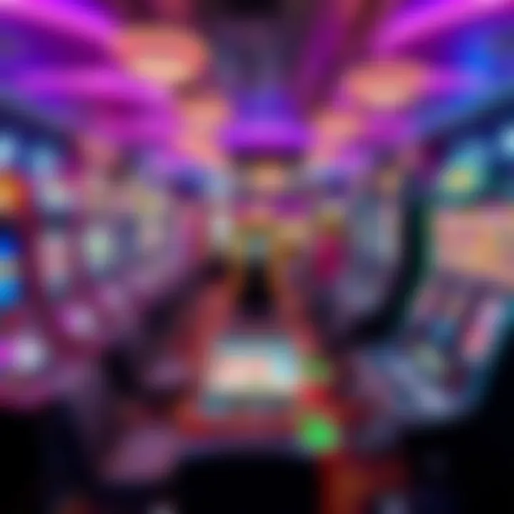 Colorful array of slot machine games available at an online casino platform