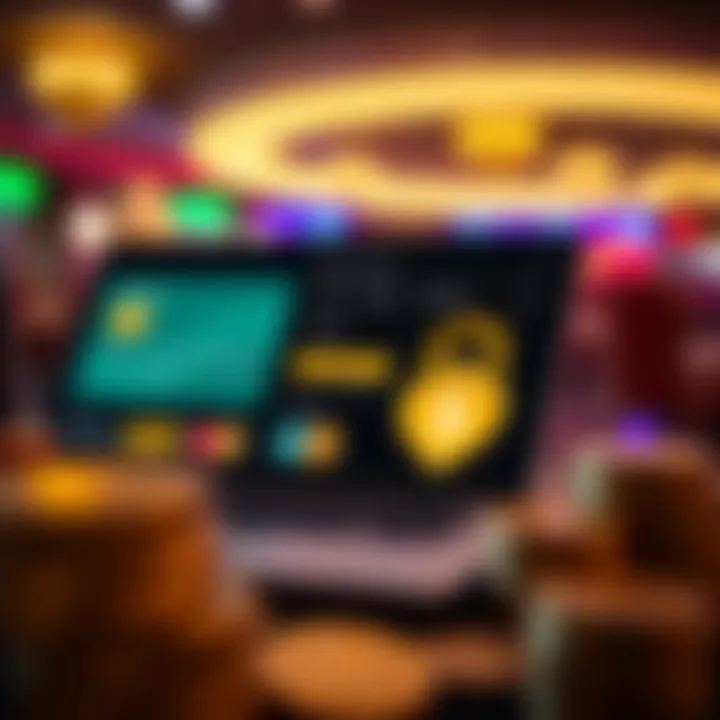Illustration of secure online payment methods including credit cards, e-wallets, and cryptocurrencies for casino transactions