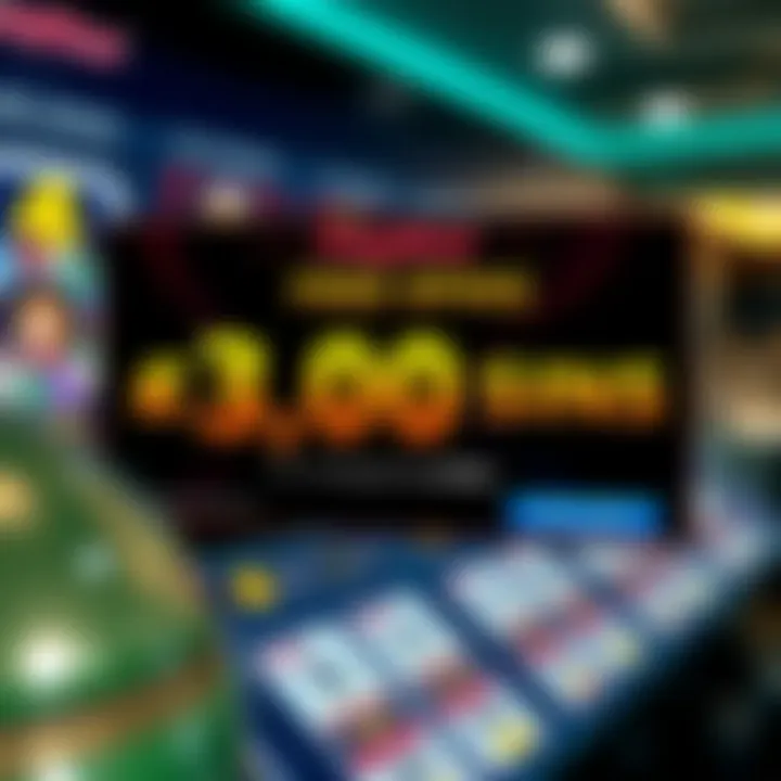 Digital casino interface displaying a free spins bonus notification