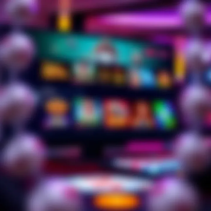 User interface of Playamo platform showcasing game selection and navigation menus on screen