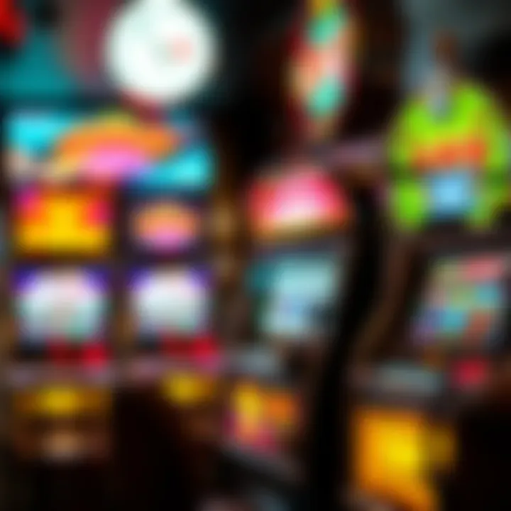 Classic Australian pub pokies with colorful reels and flashing lights