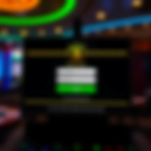 Secure login screen displaying username and password fields for online pokies platform