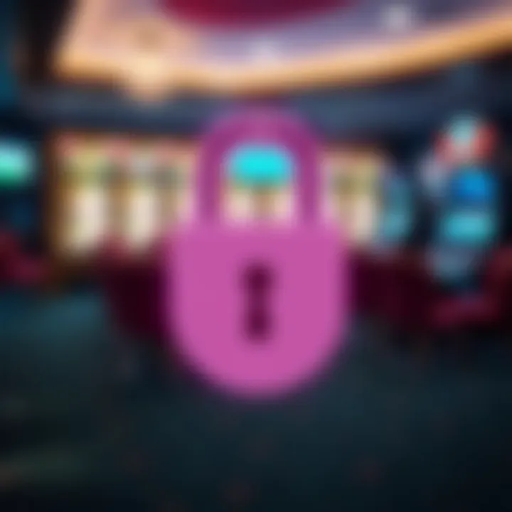 Account Security and Safe Gaming Practices Illustration of a lock symbolizing account security and safe online gaming practices