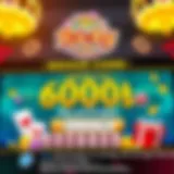 Illustration of a digital casino interface highlighting bonus code entry area with vibrant gaming elements