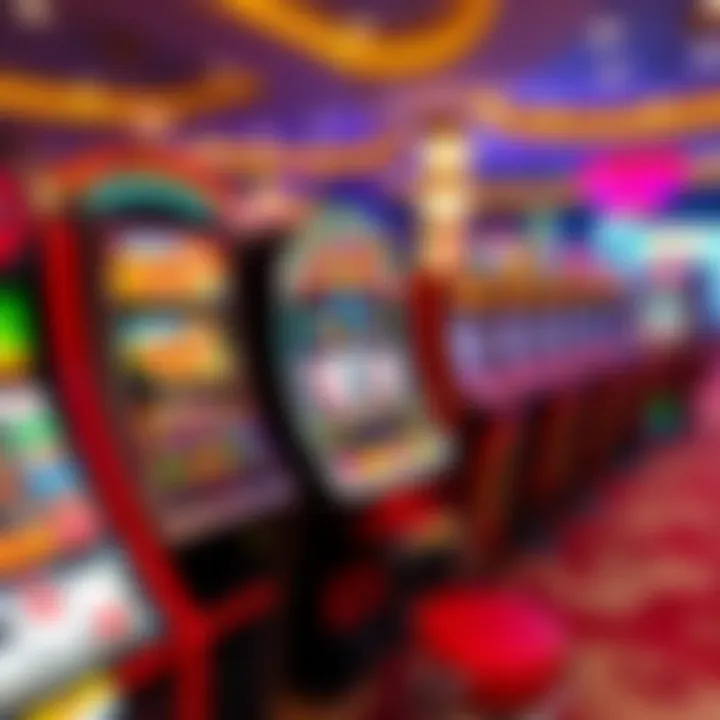 Ricky Casino's Diverse Game Selection and Features Colorful digital slot machines and card games interface representing diverse casino games
