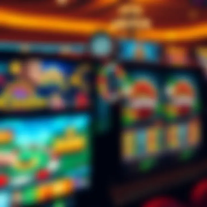 Variety of casino games displayed on a digital interface