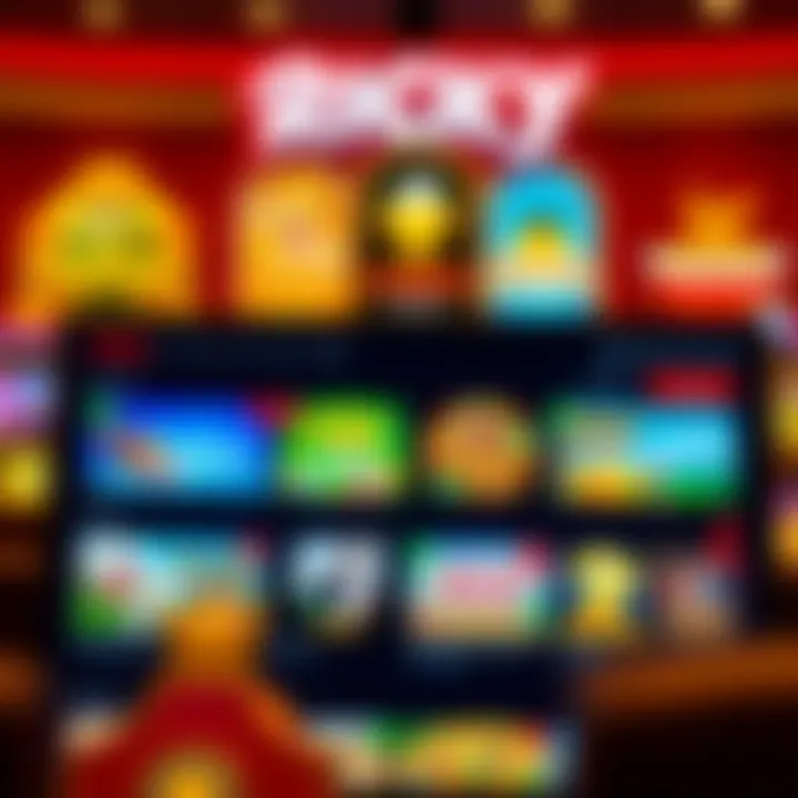 Variety of Casino Games Available at Ricky Casino Screen displaying diverse casino games selection on Ricky Casino website