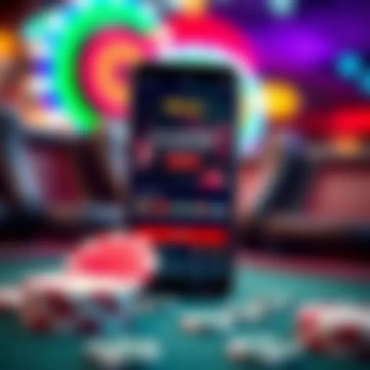 Illustration showing a casino chip and a smartphone displaying a no deposit bonus offer on Ricky Casino