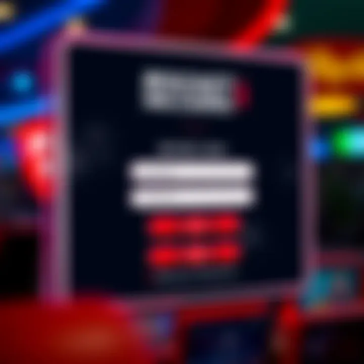 Secure login interface of Rocket Casino displaying username and password fields