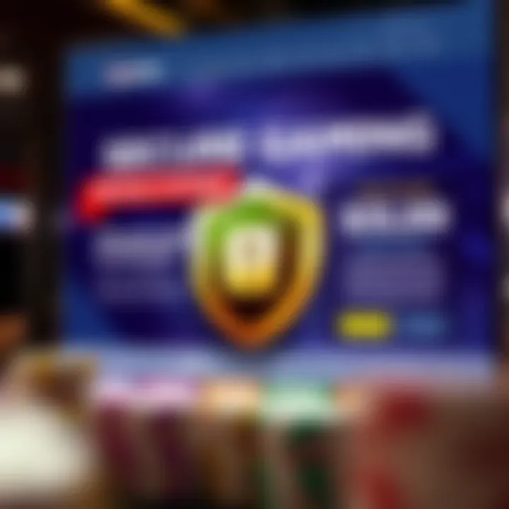 Secure Gaming and Bonus Offers at RocketPlay Graphic showing secure gaming with shield and lock next to promotional offers