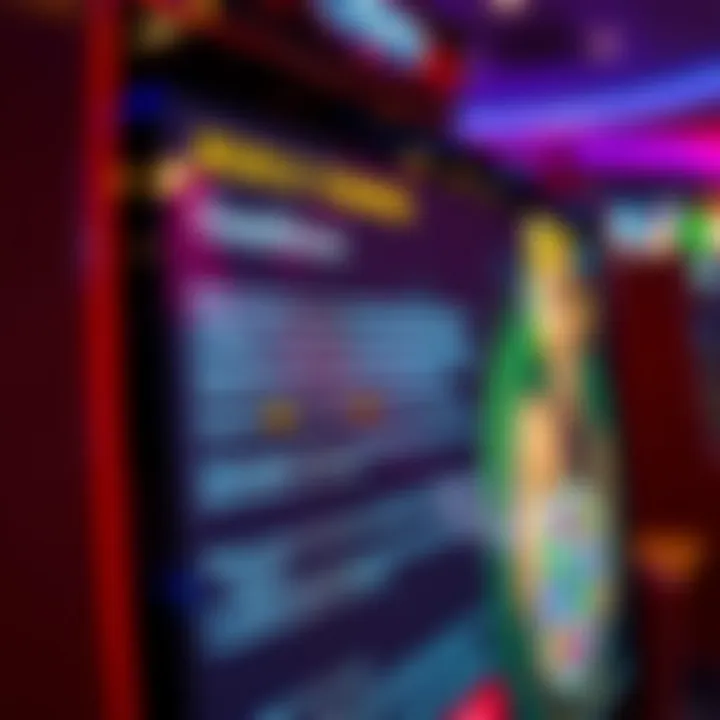 Close-up of a digital screen highlighting bonus terms and conditions in a casino interface