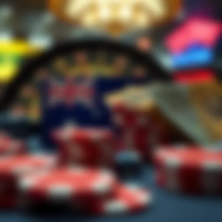 No Deposit Bonuses for Australian RocketPlay Casino Players Graphic depicting Australian currency and casino chips symbolizing no deposit bonuses for players