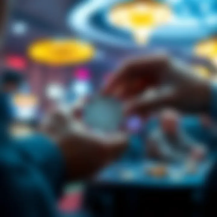 Illustration of a player receiving casino chip rewards without deposit