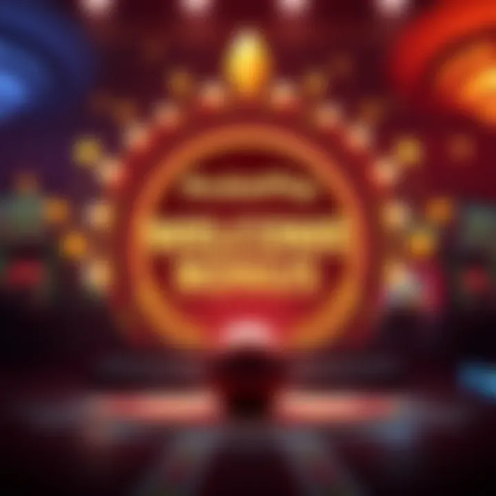 Graphic showing casino tokens and digital rewards around a welcoming casino portal