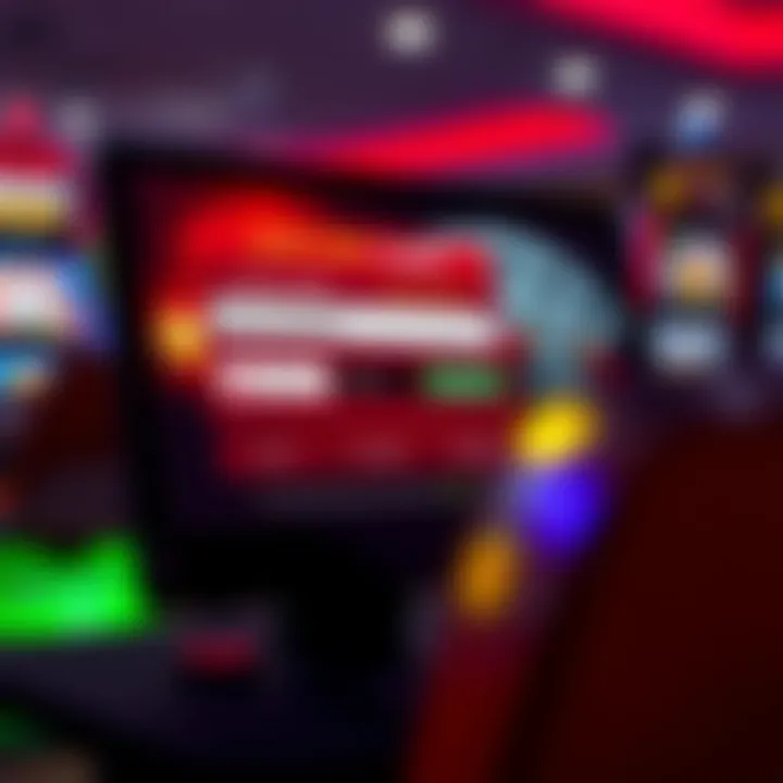 Illustration showing an online casino screen with bonus code input and rewards system