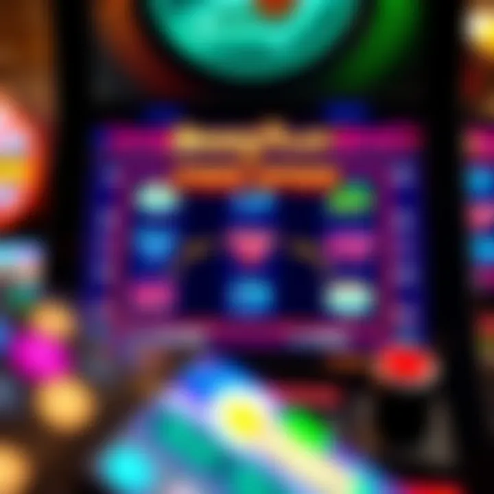 Digital slot machine interface displaying free spins feature with vibrant symbols