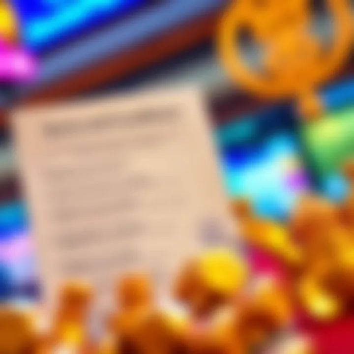 Illustration of checklist with terms and conditions alongside a lucky charm symbolizing smart bonus use