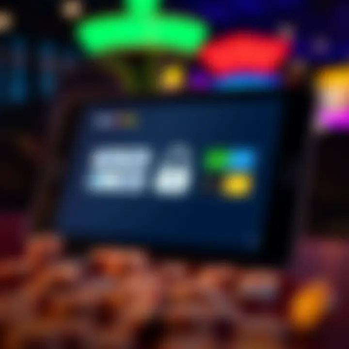 Secure online payment methods displayed on a digital device with lock symbol