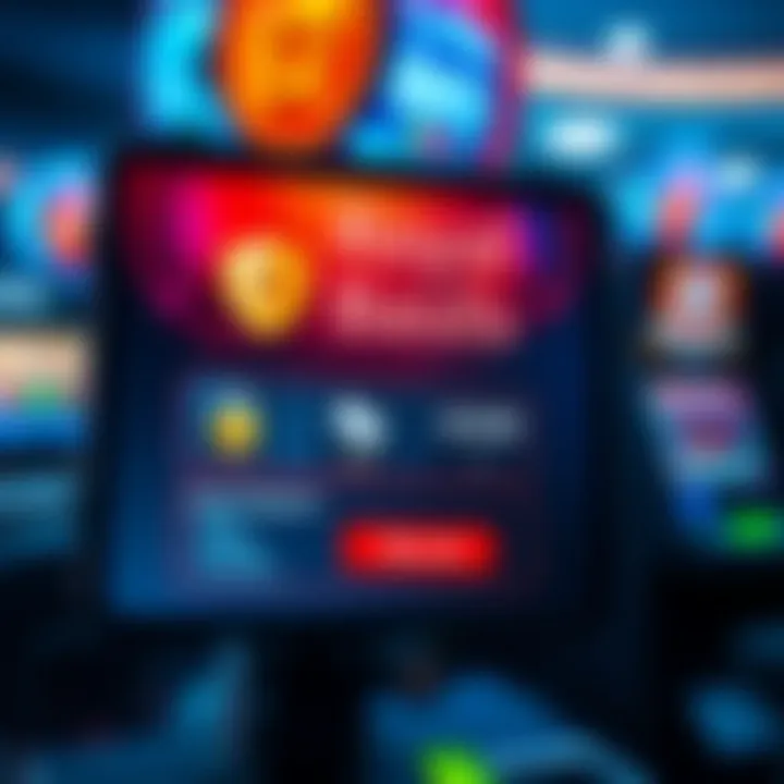 Display of Royal Reels app's secure payment options and bonus rewards on a digital screen